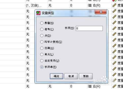 SPSS软件的变量的储存类型