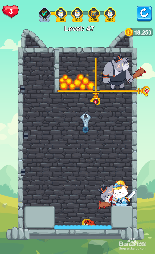 Hero Save the Princess的Level 47如何通关