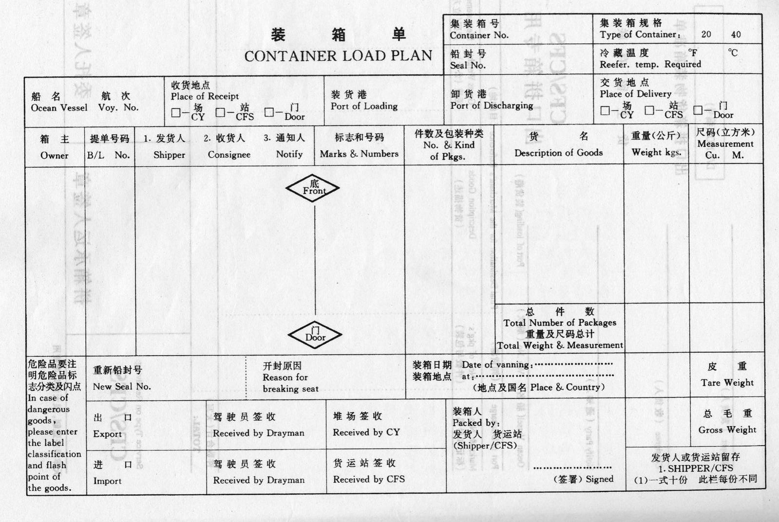 出口箱单发票要盖什么章