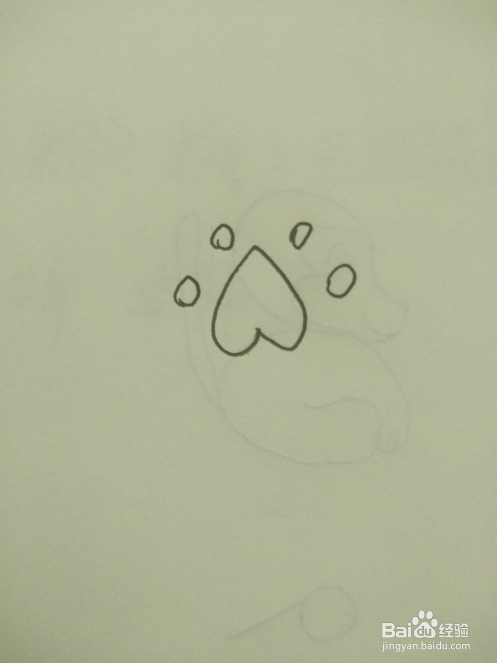 熊掌的简笔画法