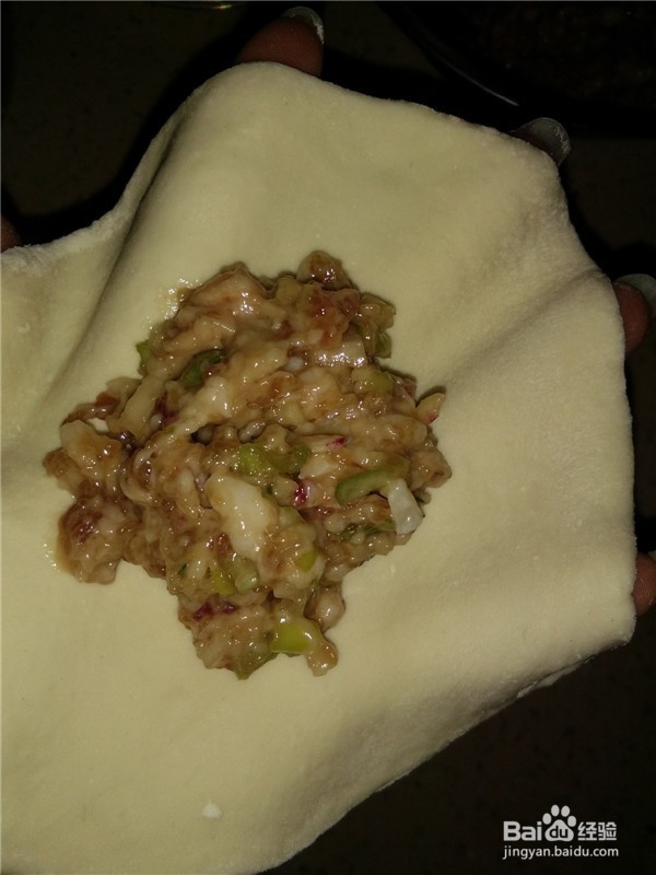 水萝卜葱花猪肉包