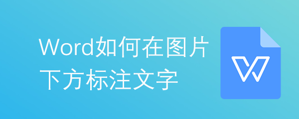 word如何在图片下方标注文字