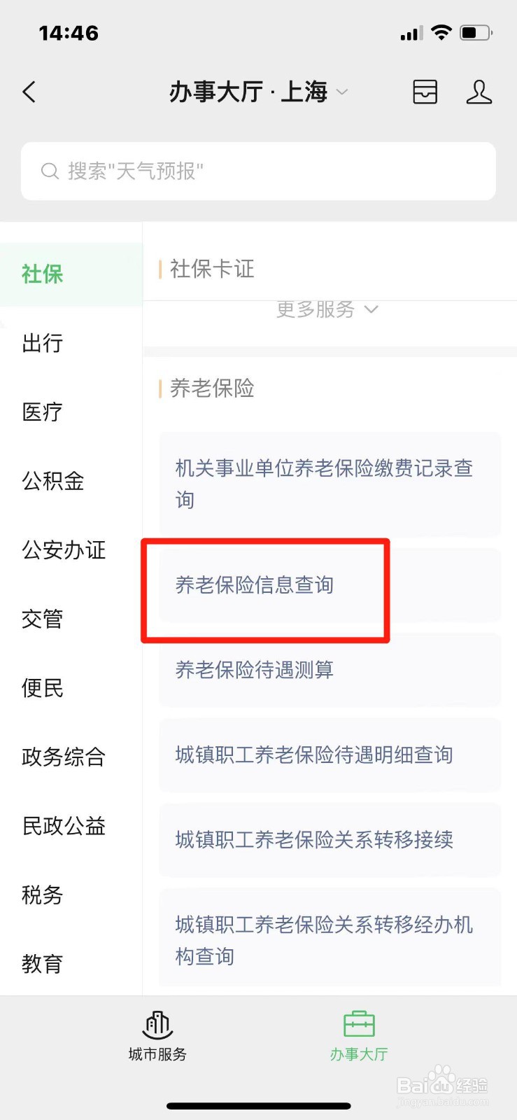 上海市养老保险信息怎么查询
