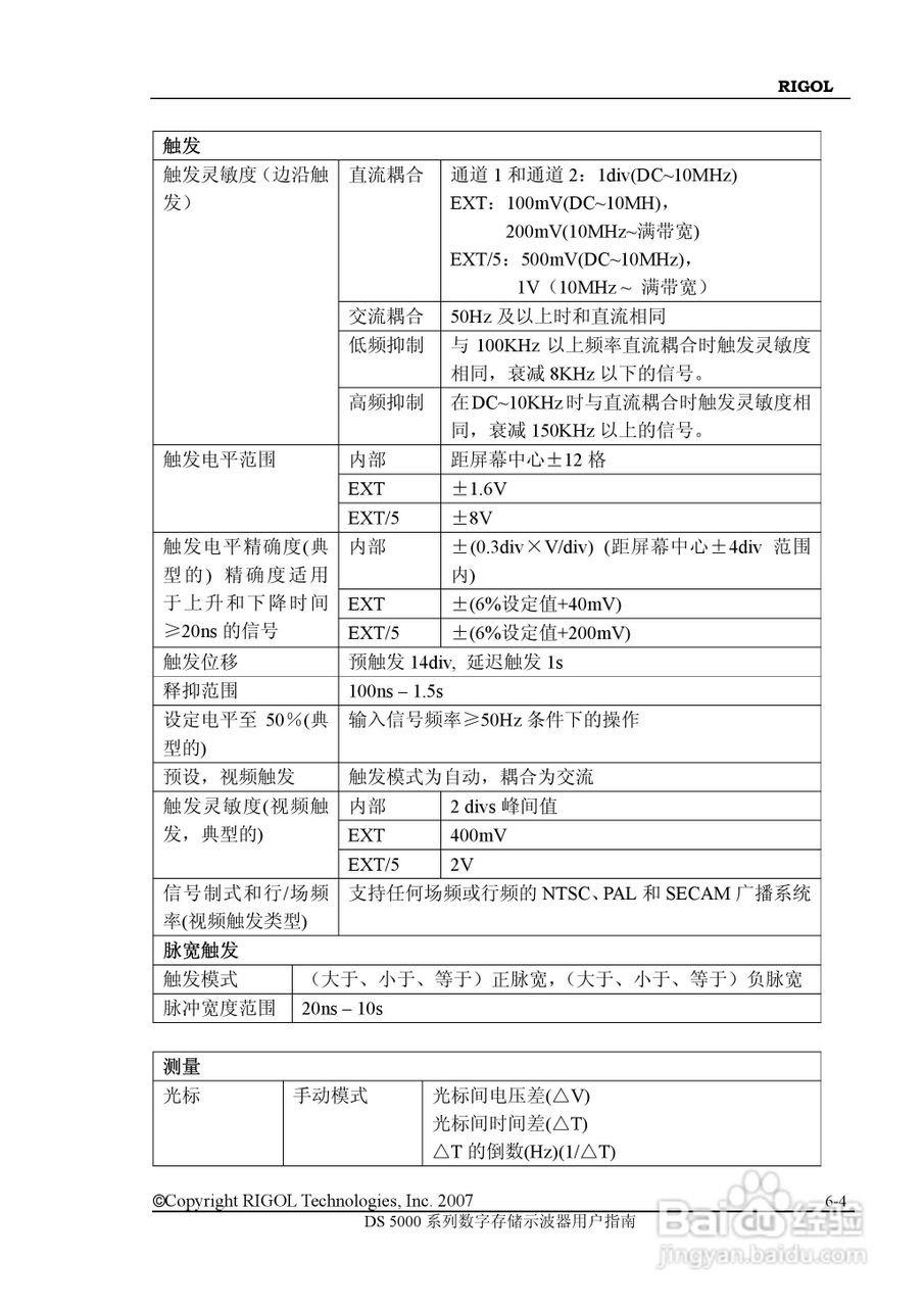 RIGOL数字示波器 DS5000 用户手册:[11]