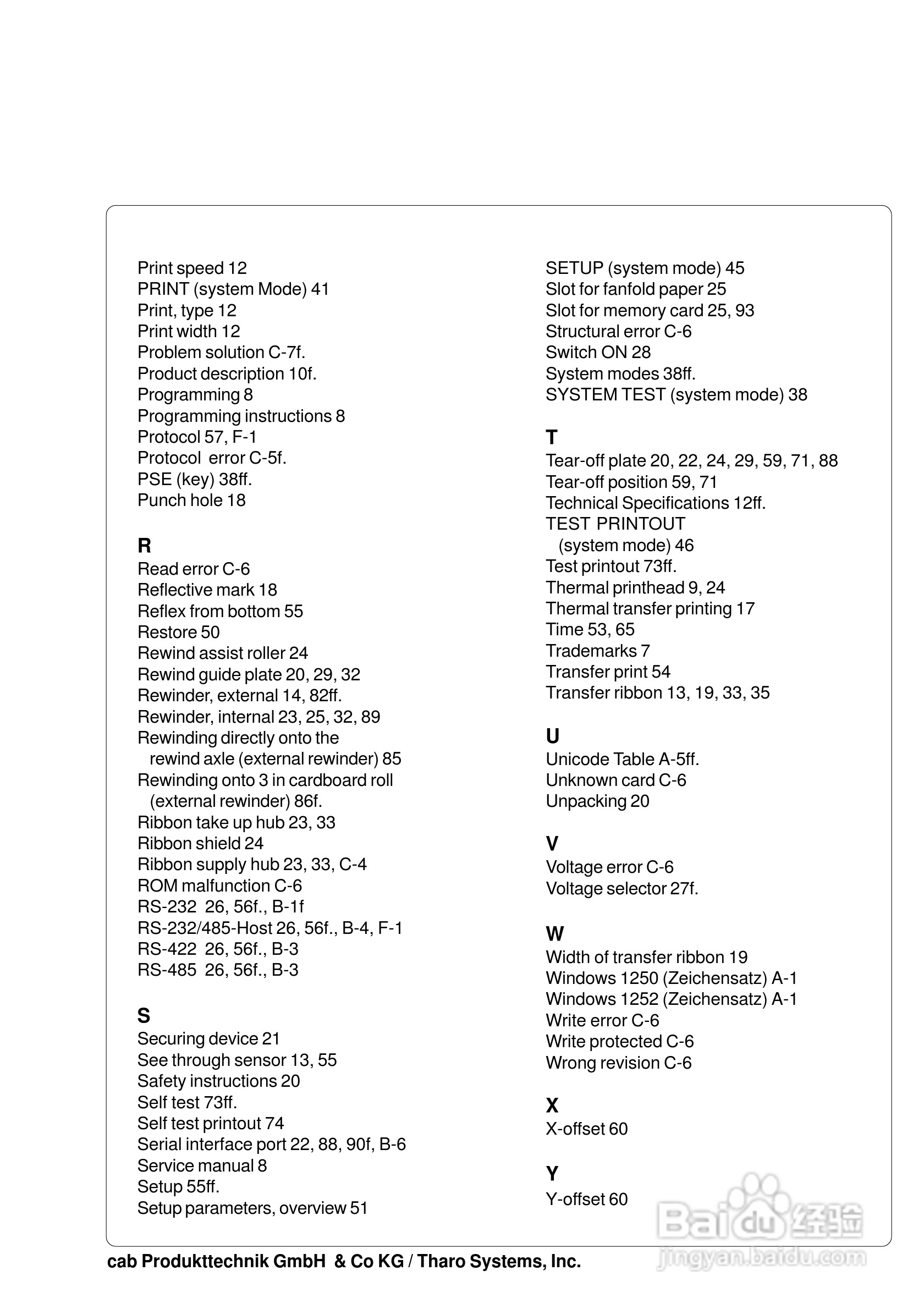 cab A8200打印机使用说明书:[14]