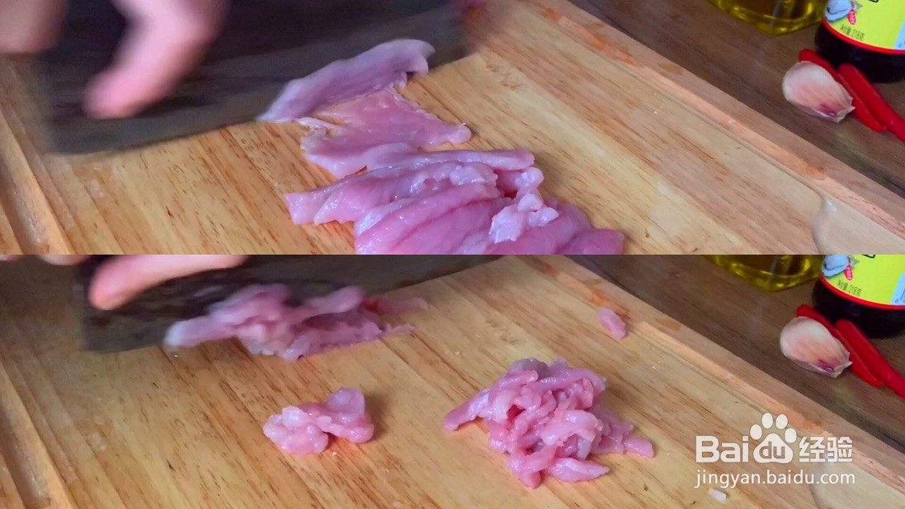 黄瓜炒肉&黑米饭的做法