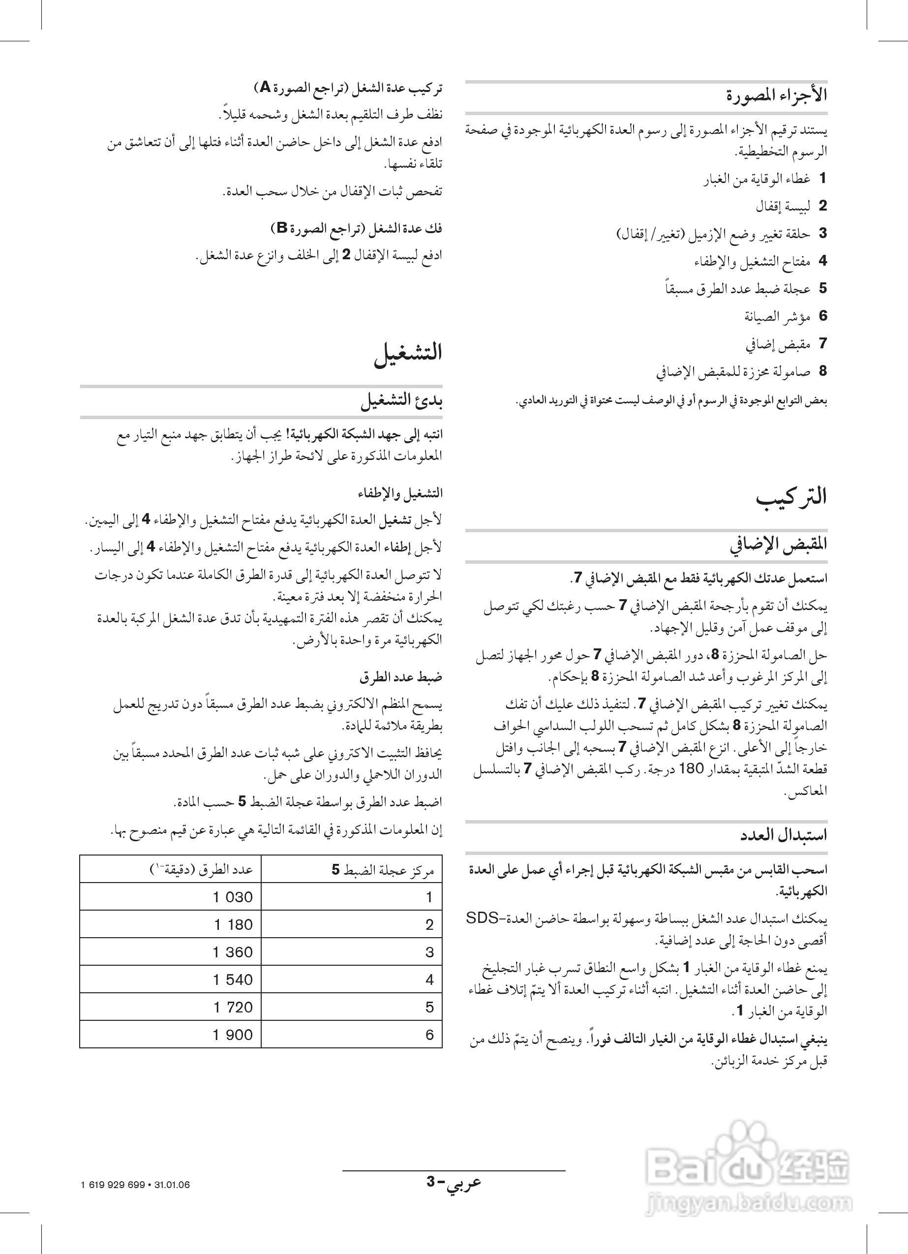 博世GSH11E五坑电镐操作说明书:[5]