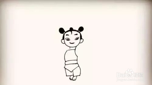 人物系列简笔画——脚踩风火轮的哪吒怎么画
