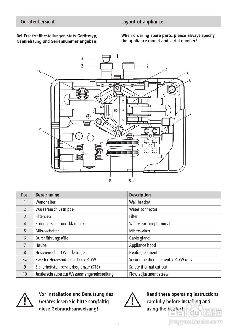 德国宝CLAGE MDH-6即热式电热水器使用说明书:[1]
