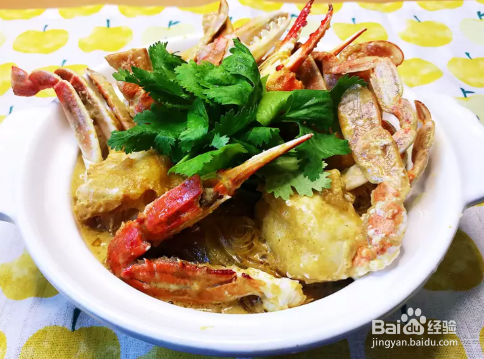 椰汁咖喱粉丝蟹煲