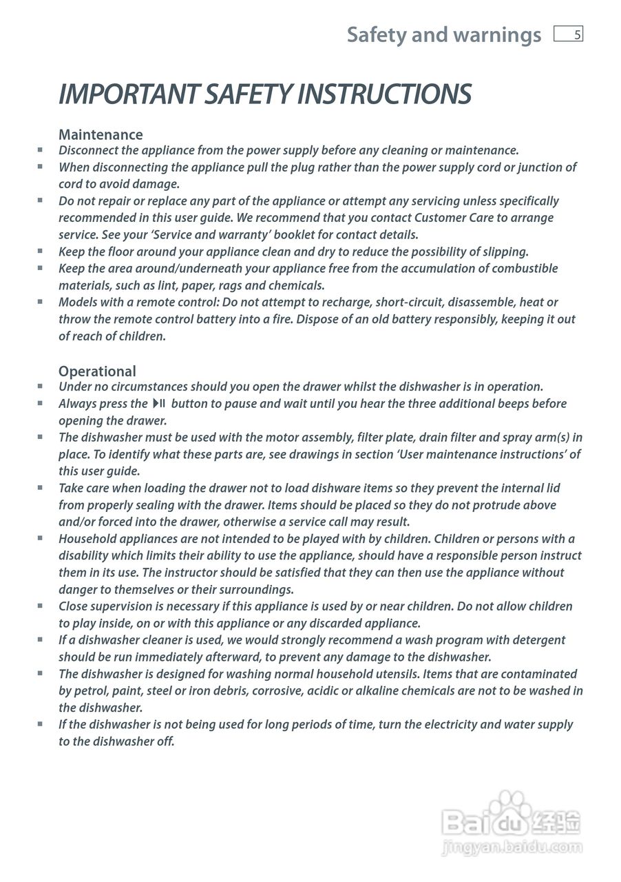 斐雪派克DD90STI2洗碗机说明书:[1]