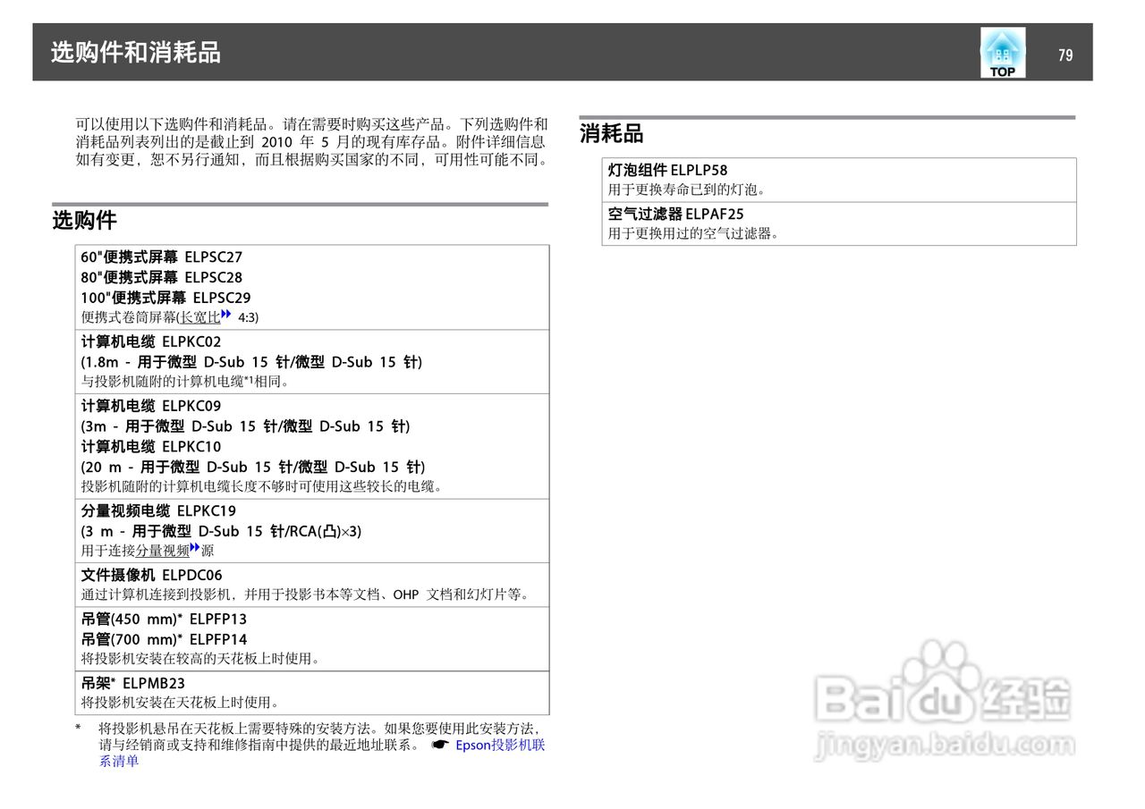 爱普生EB-C250S投影机使用说明书:[8]