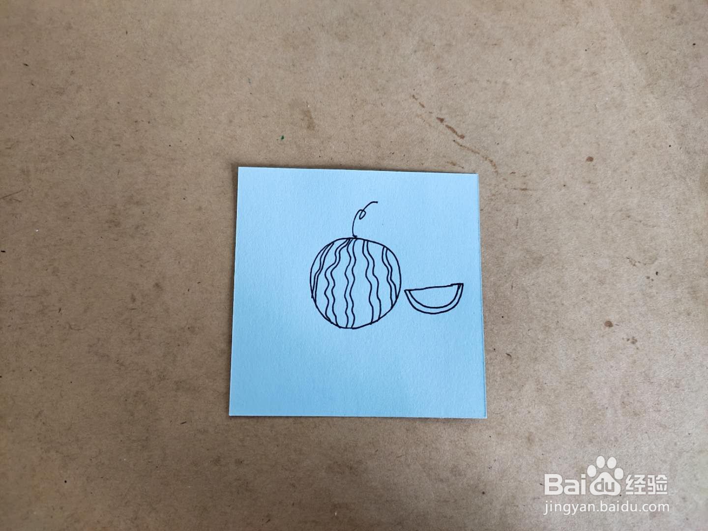 怎样画西瓜简笔画