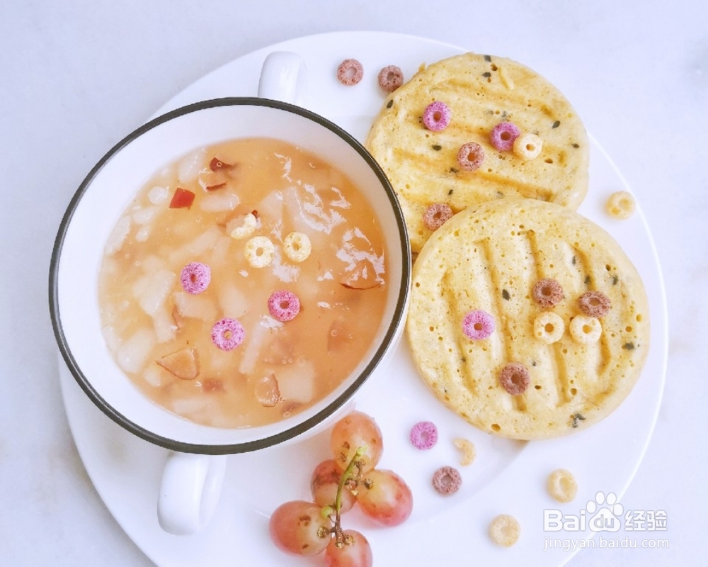 给对象做的红枣雪梨藕粉羹
