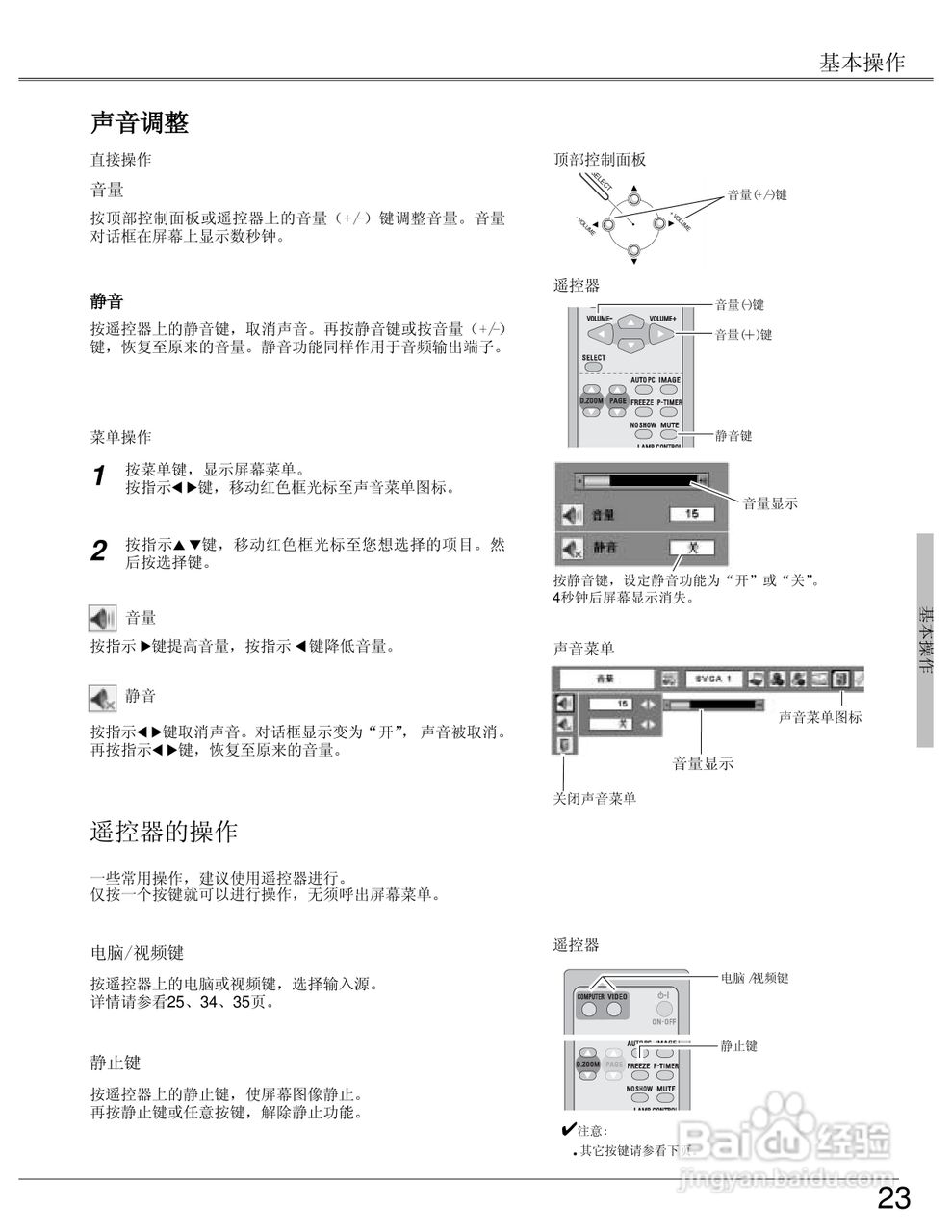 EIKI爱其 LC-XB23I投影机说明书:[3]