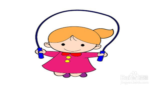 可爱小女孩简笔画