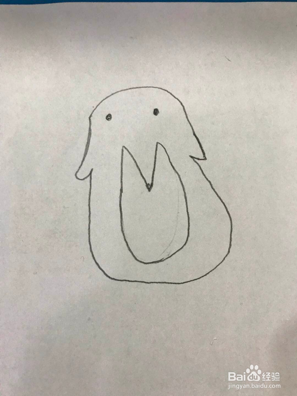 小企鹅的简笔画画法