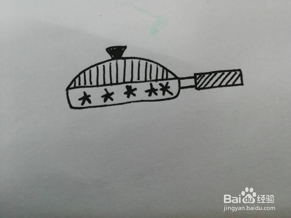 简笔画小平底锅