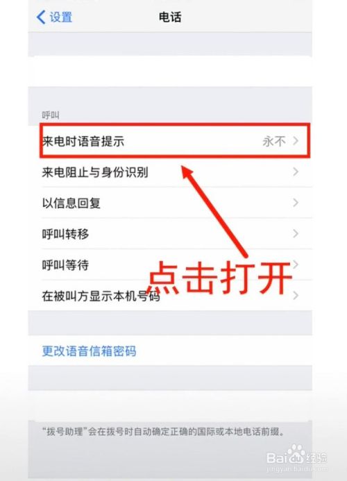 Iphone手机如何设置来电时说出人名呢 百度经验