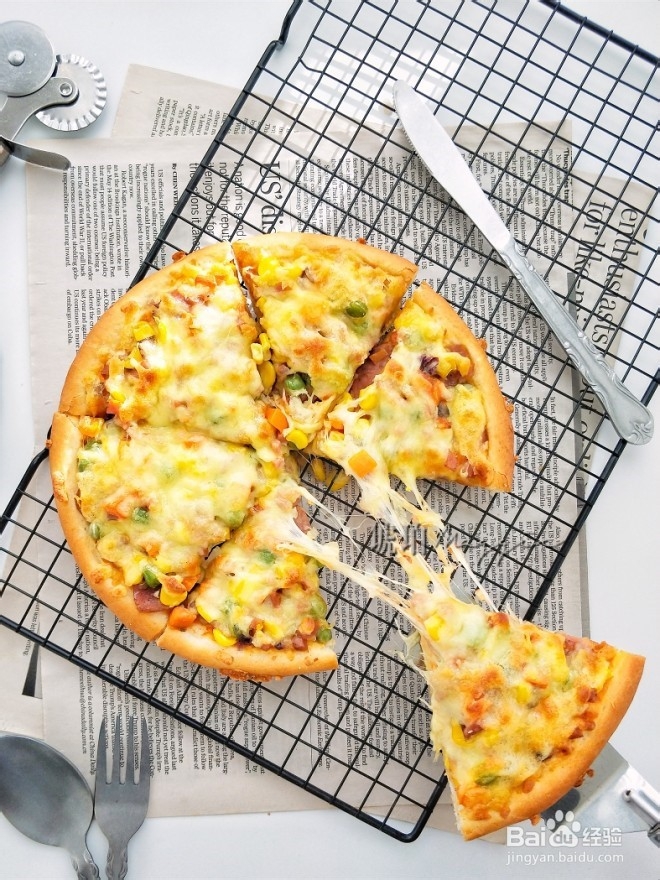 9寸家庭田园披萨的做法