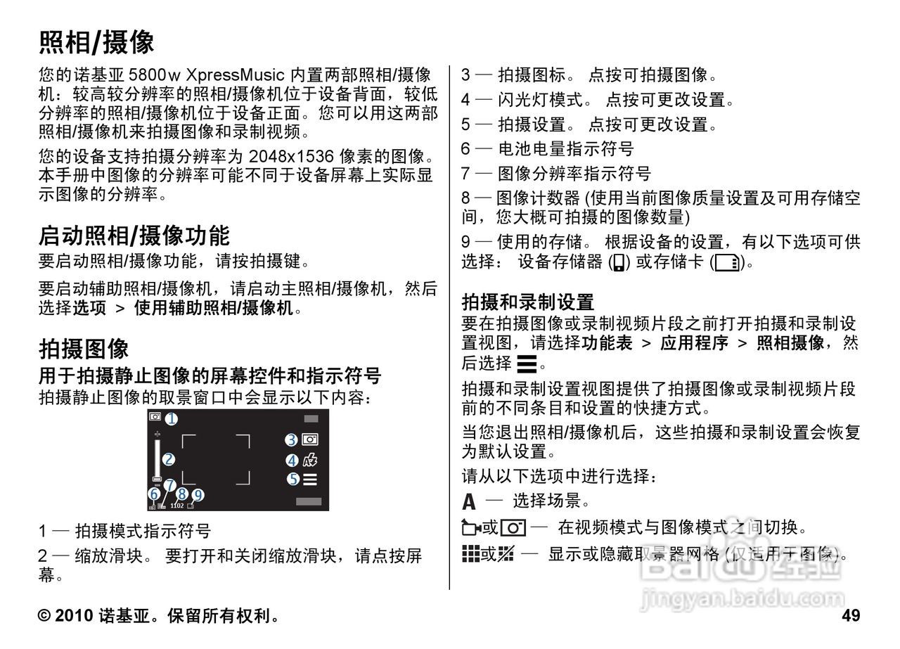 诺基亚5800w手机使用说明书:[5]