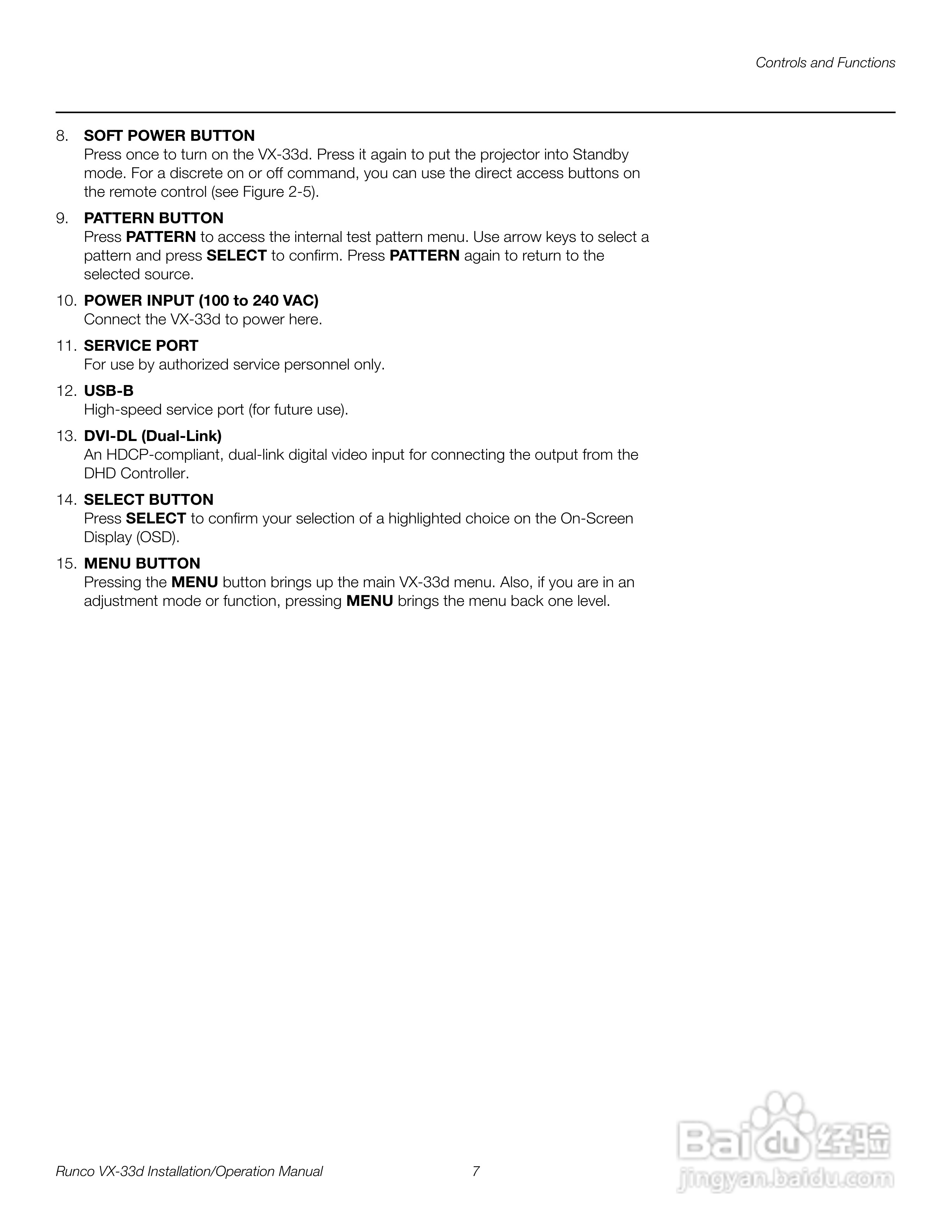 Runco VX-33d投影机使用说明书:[3]