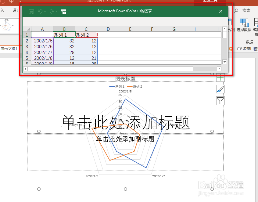 PPT中如何插入雷达图