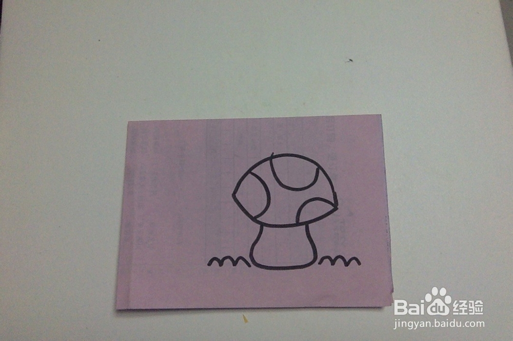 怎样画蘑菇？简单儿童手工画样