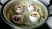 花朵菜包子的做法