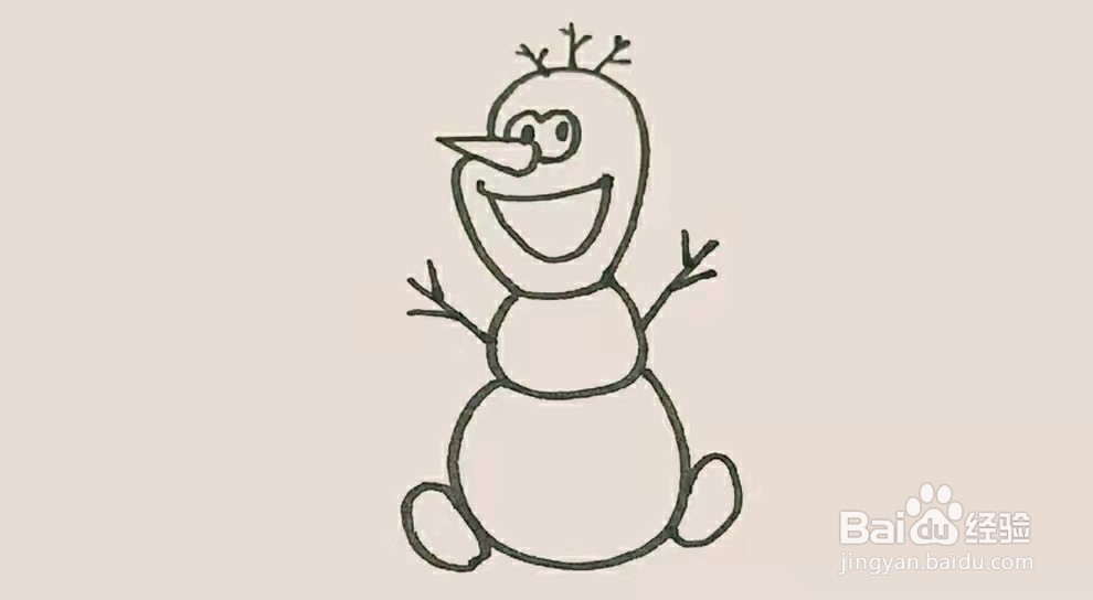 怎么画雪宝