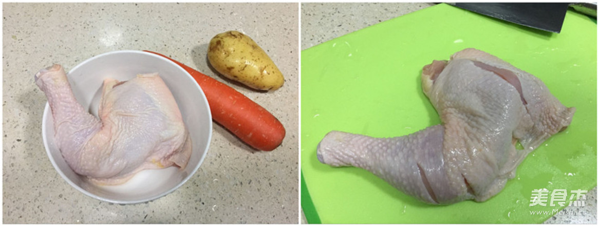 双蔬烤鸡腿的做法