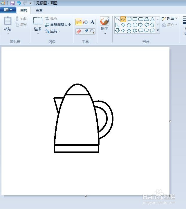 电热水壶的简笔画