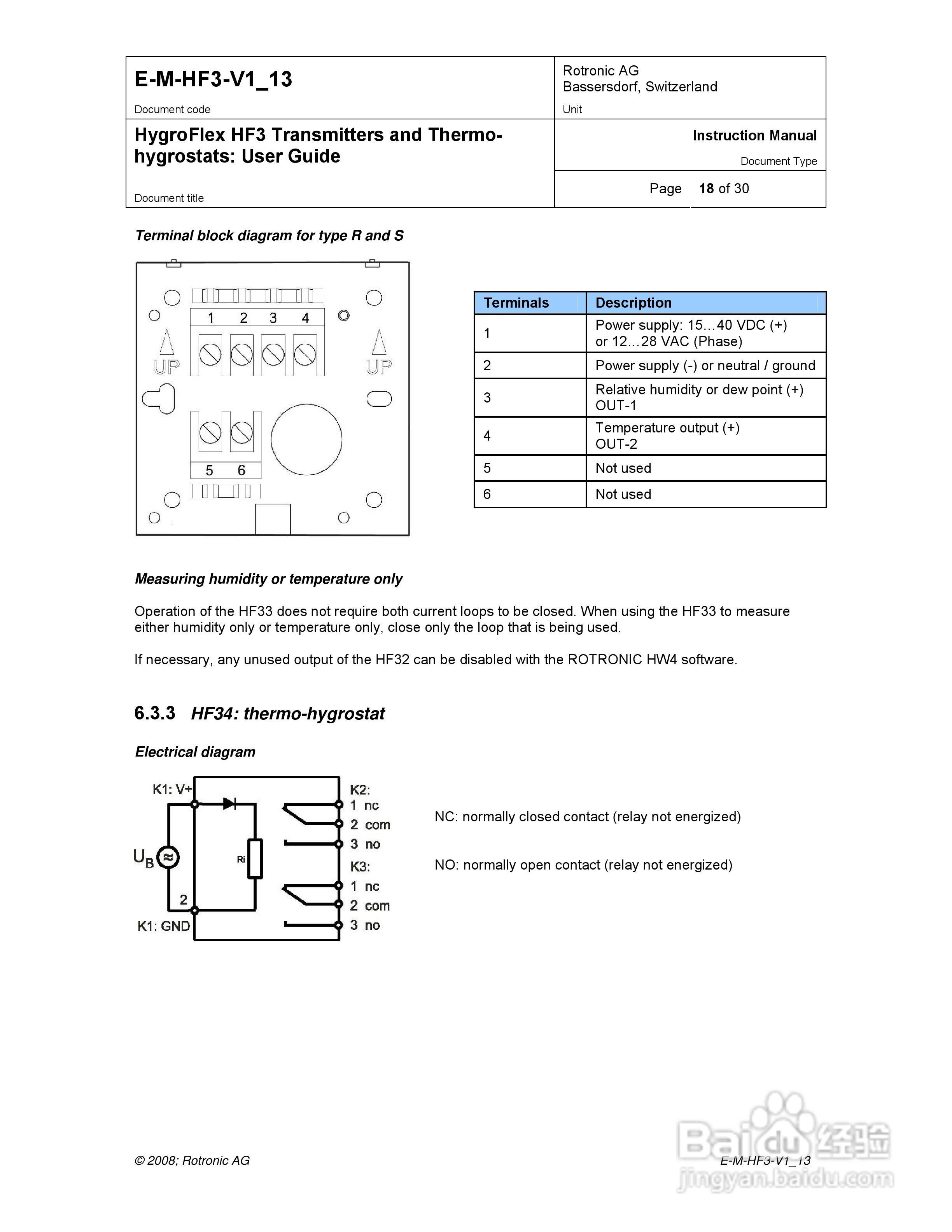 HF3暖通温湿度变送器用户手册:[2]
