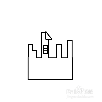 简笔画-如何画城堡的简笔画