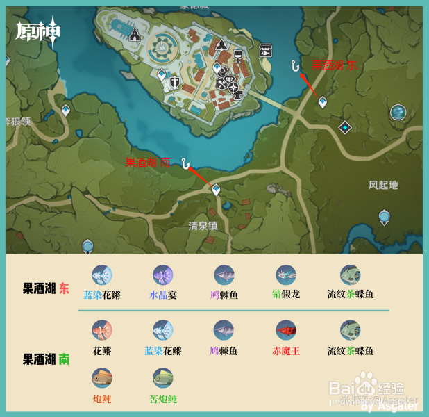 原神2.1钓鱼地点位置大全一览