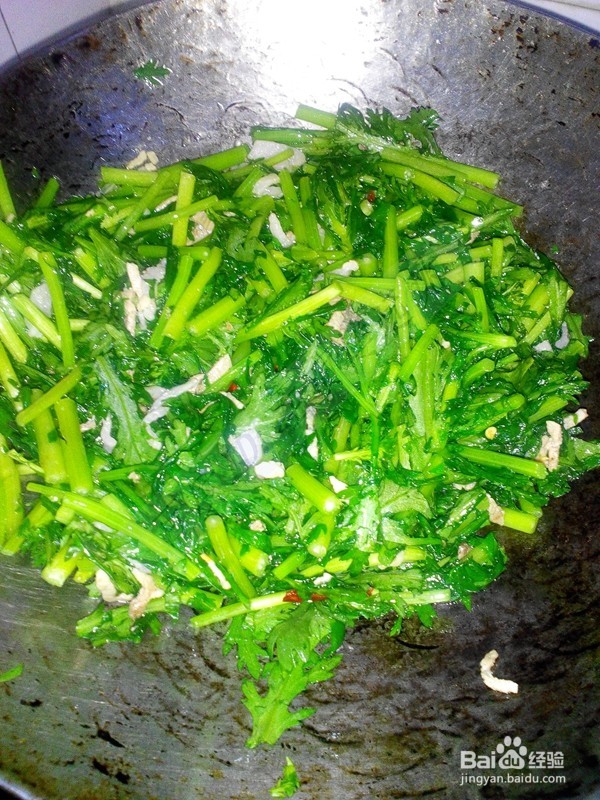 蒜蓉茼蒿小炒肉丝