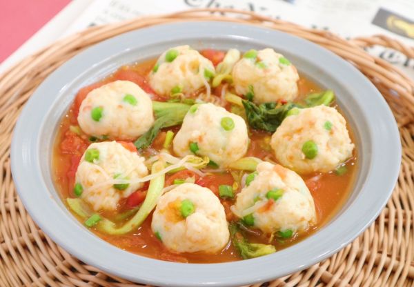 低脂茄汁鱼丸蔬菜汤