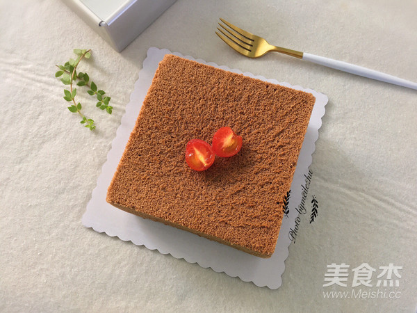 8寸方形可可戚风蛋糕