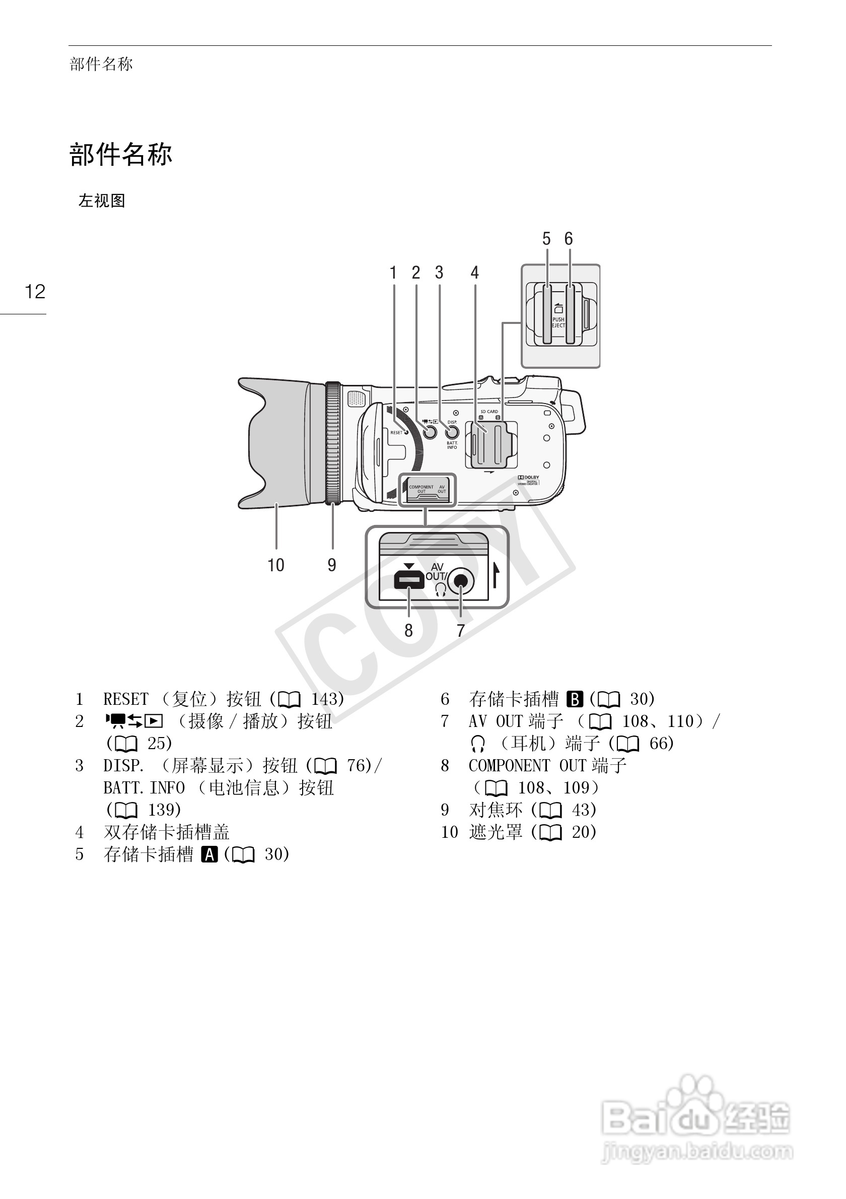 佳能HF-G10数码摄像机使用说明书:[2]