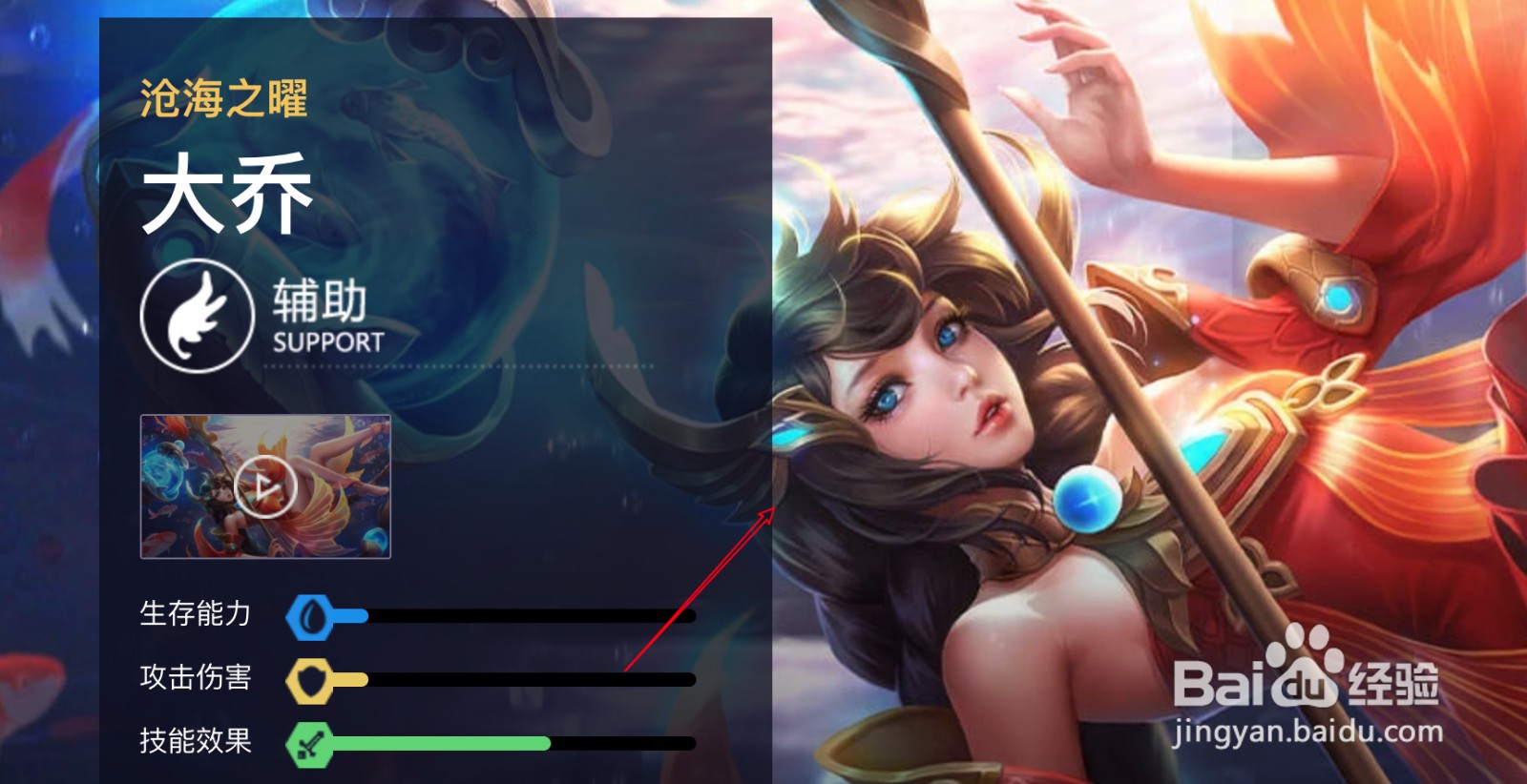 王者荣耀大乔长什么样