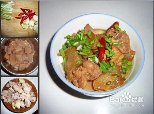 鸭腿魔芋煲的做法