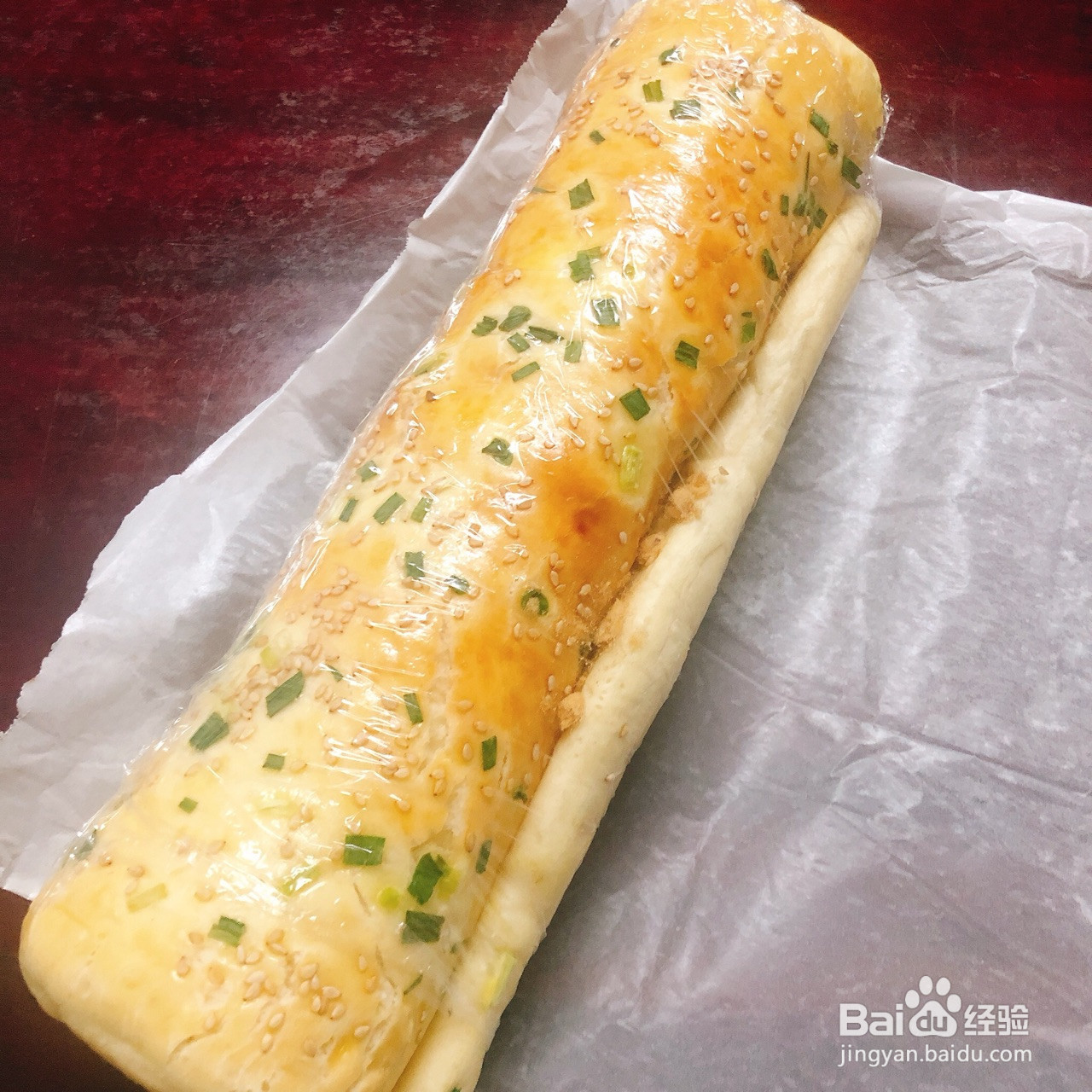 香葱肉松面包卷的做法