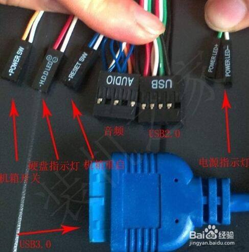 我们在机箱上找到如图所示的接线柱,其中图中标识了接线的正极和负极
