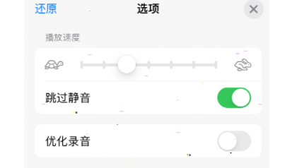 语音备忘录如何设置跳过静音?