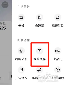抖音怎样查看我的缓存