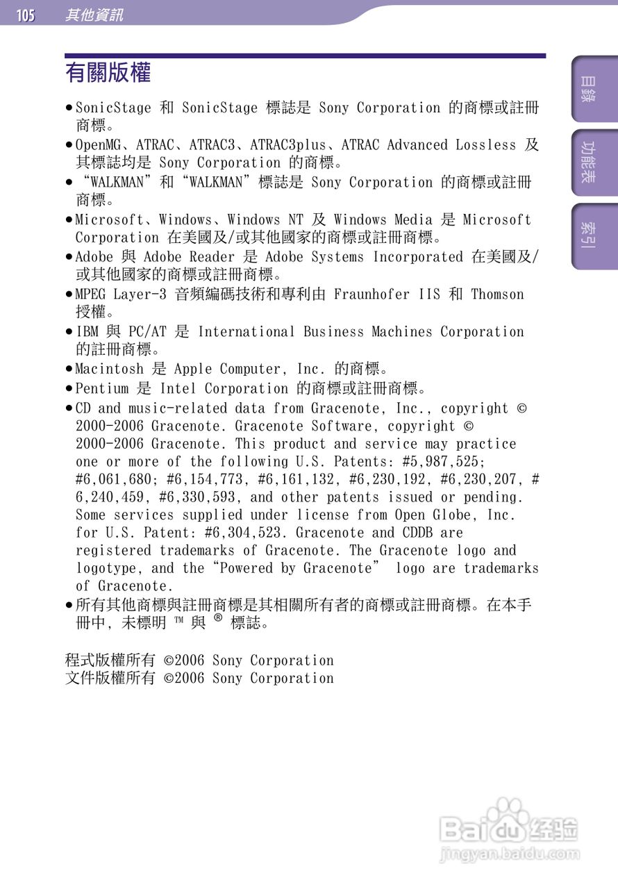 SONY索尼NW-S703F数码影音使用说明书:[11]