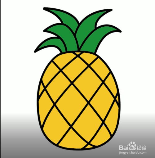 怎么快速画一个菠萝