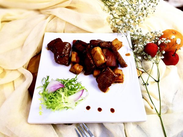 黑椒杏鲍菇牛肉粒