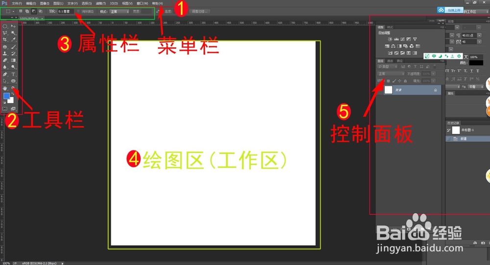 ps 工作界面认识