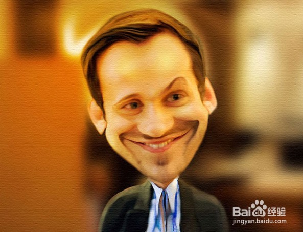 利用液化滤镜把帅哥头像转为搞笑漫画头像